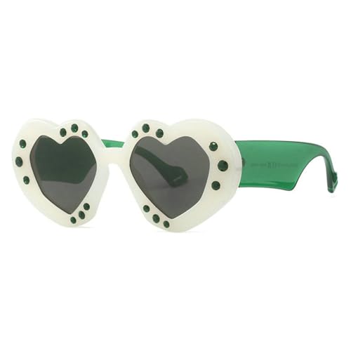 COTIA Heart-shaped Punk Y2k Sunglasses Women Trend Rhinestone Love Sun Glasses Lady Party Shades Streetwear Sunglass W35