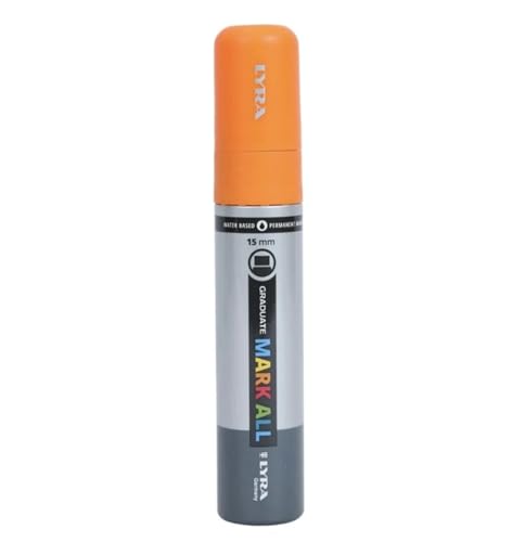 LYRA Graduate Mark All Paint Marker, 15mm XL Tip, Orange