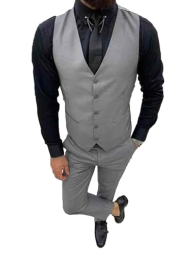 Gilet de costume homme simple boutonnage pour affaires et grandes occasions