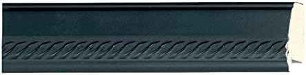 CountryArtHouse Picture Frame Moulding (Wood) 100ft bundle - Traditional Black Finish - 1.375" width - 9/16" rabbet depth