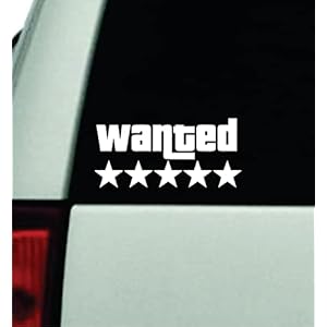 Wanted Five Stars Car Decal Bumper Sticker Vinyl Truck Window Windshield Lettering Quote Art JDM Racing Auto Boys Girls Men Sadboyz Sad Boyz Broken Heart Club Funny Racing Speed Auto Mobile Trendy Gamer Gaming
