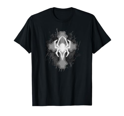 Spinne am Kreuz Alt Emo Goth T-Shirt