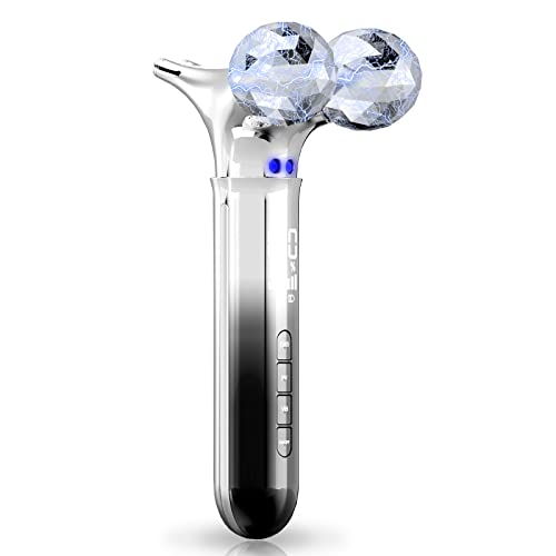 Microcurrent Facial Device, Electric Face Massager Roller with Vibration, Skin Care Products for Fine Lines and Wrinkles, Rechargeable Facial Massager for Face Eye Neck, Gift for Women(Gradient Gray)