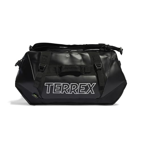 adidas Terrex Rain.RDY Expedition Small Duffel Bag, Black/Black/W...
