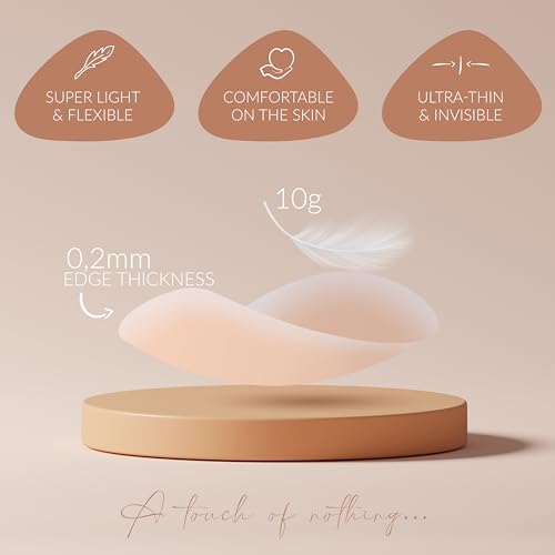 Nipple Cover - Pack of 8 - Self-Adhesive Pasties for Women - Reusable & Washable - Covers Made of Silicone, Light Skin Color2