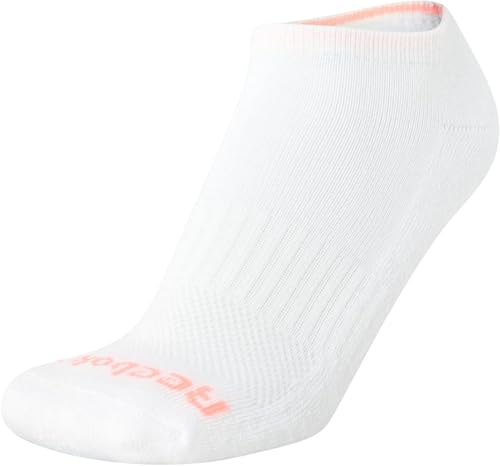 Image of Reebok Womens No Show Socks Moisture Wicking Cushion Low Cut Socks 12 Pack | Stretch Performance Fabric, Cushioned Heel and Toe, Arch Support, Comfort Seam, Shoe Size 4-10