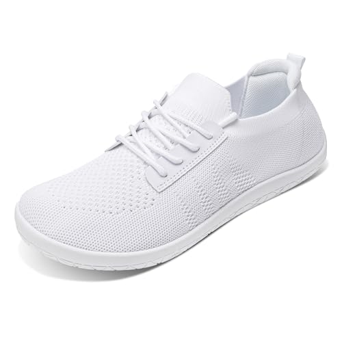 Women's Minimalist Walking Shoes, Breathable Slip On Tennis Sneakers, Wide Toe Fashion Sneakers, Zero Drop Minimalist Shoes for Womens Barefoot Walking