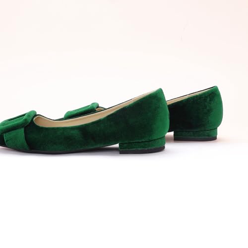 Image of C.Paravano Velvet Flats | Women's Pointed Toe Shoes | Dressy Flats for Women | Designer Shoes
