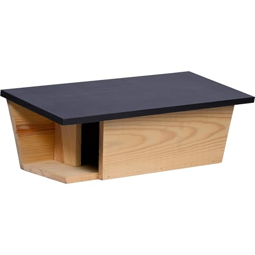 Nichoir bergeronnette en pin à suspendre 45x18x15cm pour oiseaux du jardin