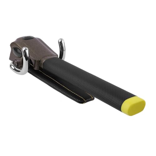 HOLIDYOYO Bloccasterzo Auto Antifurto Pieghevole in Lega Di Alluminio Allarme, Maniglia in Pu e Cuscinetto Antiusura, Adatto Alla Maggior Parte Dei, Riponibile Sotto Sedile