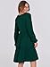 ANRABESS Womens Long Sleeve Dress 2025 Fall Casual V Neck Tiered Flowy Short Dresses Beach Travel Vacation Outfits Deep Green Large
