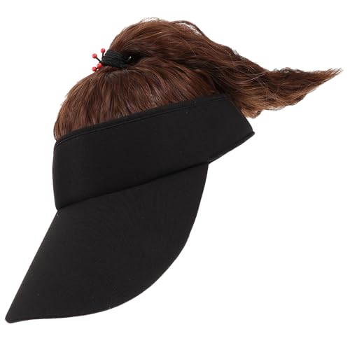 NOLITOY Baseball Hat for Women Wig Cap Decor Cosplay Supplies Comfortable Material Black