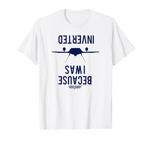 Top Gun Because I Was Inverted F-14 Silhouette T-Shirt