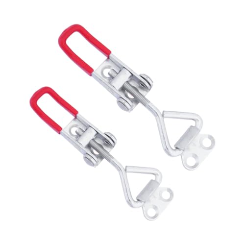 Gadpiparty 2pièces Lot De Loquets à Bascule Métalliques Pour Portes Armoires Boîtes Et Outils Manuels Avec Poignée Plastique Et Barre De Serrage u