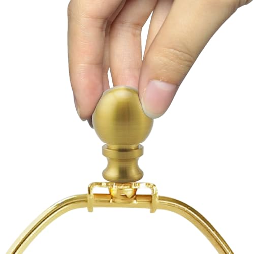Asjeumt 2Pcs Brass Metal Lamp Finial, Lamp Toppers Nut Screw on Cap by Asjeumt - Used condition - Image 4