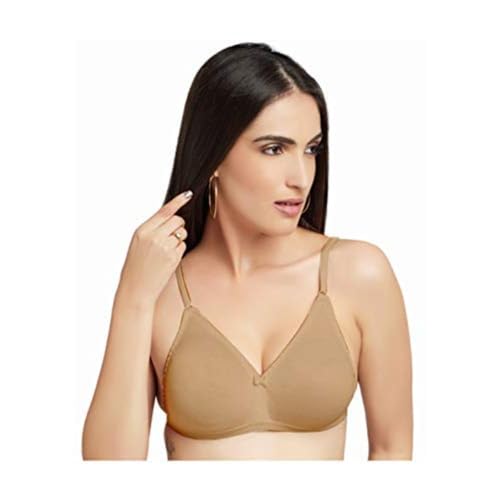 Image of Daisy DEE Women's Cotton Seamless T-Shirt Bra Non-Padded with Adjustable Straps Everyday Bra - Backless