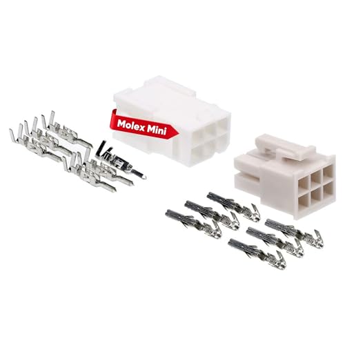 Molex Mini-Fit Jr. connectorset 6-polig voor pc-componenten Kali-2406 I industriële kwaliteit van de Duitse handelaar
