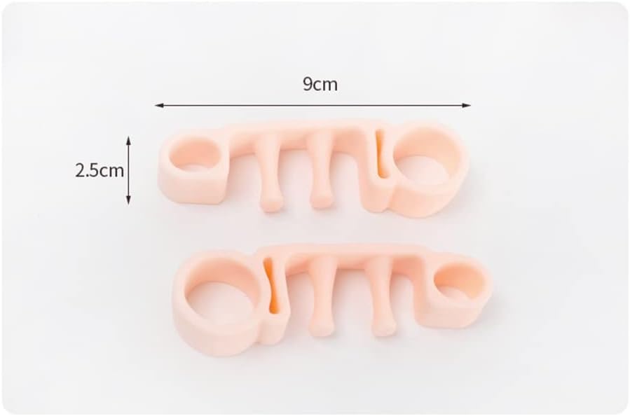 DEAVER Toe Separators for Overlapping Toes, Gel Silicone Toe Straightener Corrector, Toe Spreader Spacers for Hallux Valgus Tailors Claw and Crooked Toes