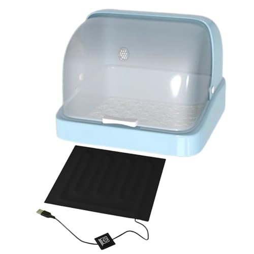 Chick Brooder Box - Bird Incubator for Poultry Hatching | Adjustable Temperature with Chicken Brooding Habitat, Breathable Nesting Box Clear Viewing Window, Pet Supplies for Raising Chicks