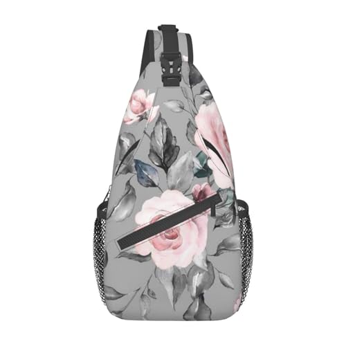 Sac poitrine homme femme à fleurs roses pour libérer vos mains en balade