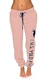 U.S. Polo Assn. Essentials Womens French Terry Joggers - Sweatpants for Women (Rose Smoke, X-Small)