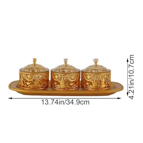Plateau Eid Mubarak doré pour illuminer vos tables de rupture de jeûne