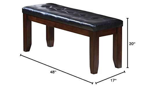 Acme 0 Solid Hardwood Dining Bench, Country Cherry Finish #TOP1