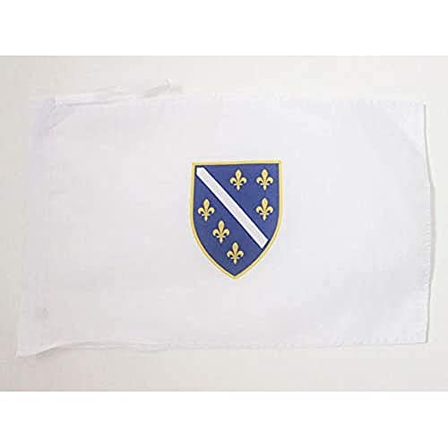 AZ FLAG - Flagge Bosnien-Herzegowina 1992-1998 - 45x30 cm Mit Kordel - Bosnische Fahne 30 x 45 Cm - Flaggen