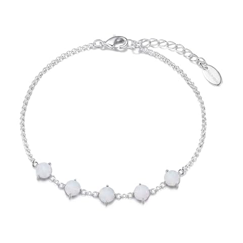 Philip Jones Stylish Synthetic White Opal Bracelet Cover