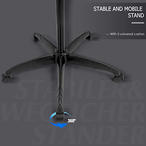 COSTWAY Hair Dryer Hood, Professional Hair Processor Stand Hairdryer with Timer & Temperature Control and Wheels, Height Adjustable Portable Mobile Dryer Hood for Home, Salon (Black) - Image 4