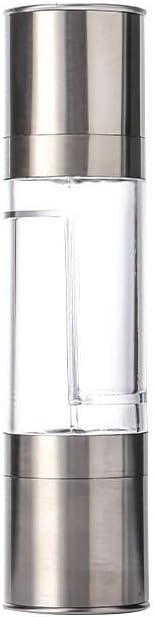 Stainless Steel Pepper Grinder Manual Double Head Sea Salt Mill Kitchen Supplies for Home Restaurant and Outdoor Use(Small)