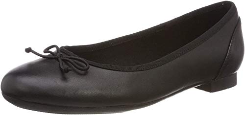 Clarks Women's Couture Bloom Ballet flat, Black, 4 UK