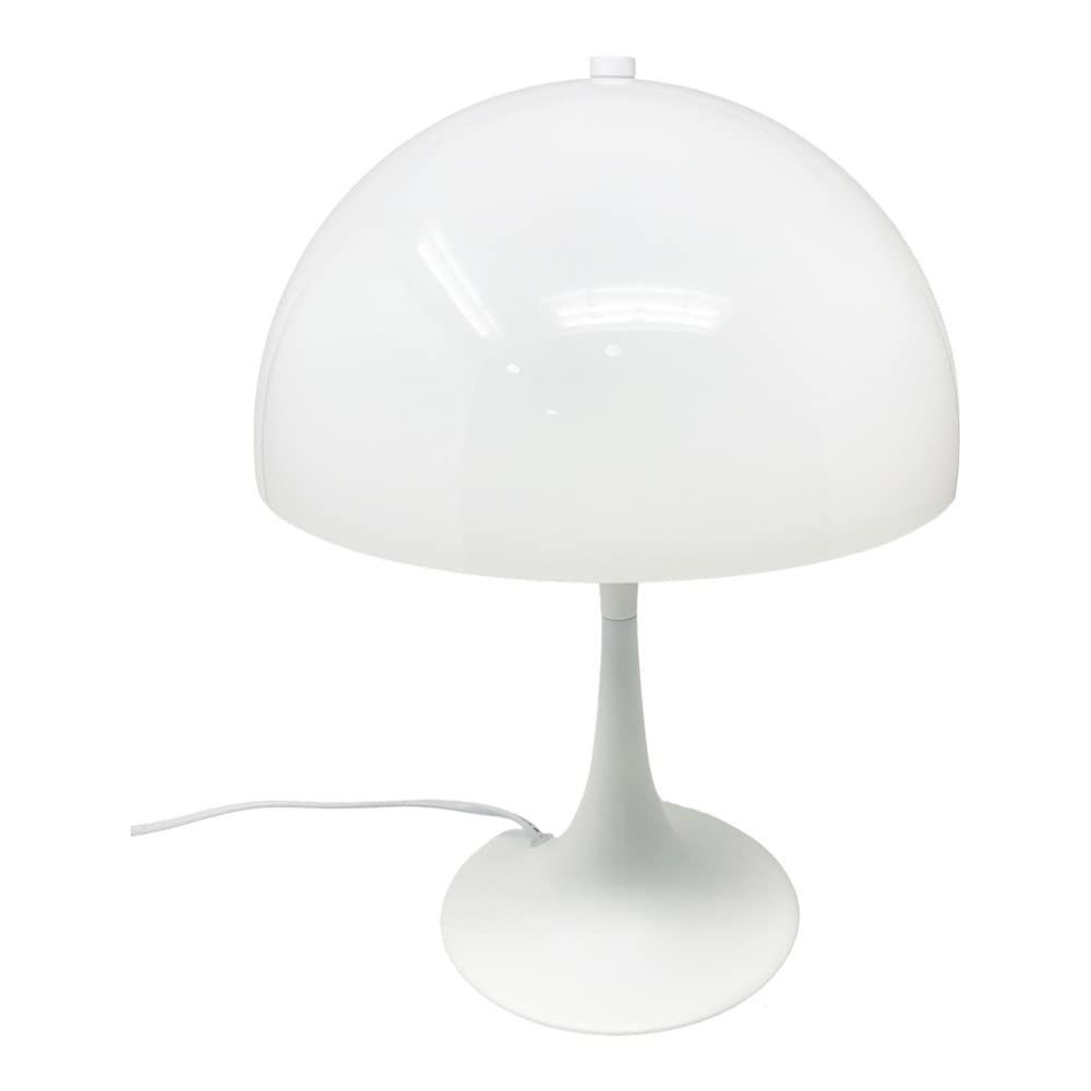 Vetrineinrete® Lume moderno bianco abat jour attacco E27 lampada da tavolo scrivania lumetto