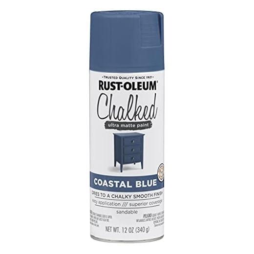 Rust-Oleum 302598 Series Chalked Ultra Matte Spray Paint, 12 Ounce (Pack of 1), Coastal Blue