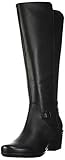 Clarks Women's Emslie March Wide Calf Fashion Boot, Black Leather, 070 M US