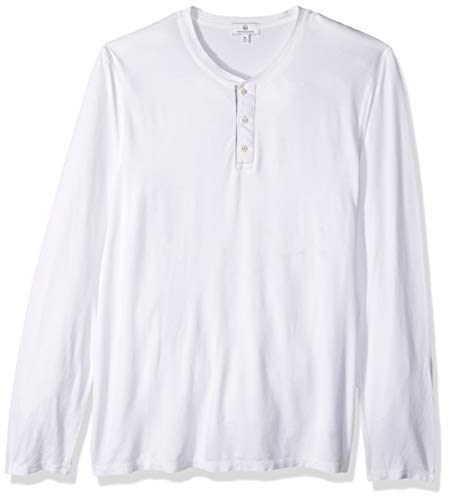 AG Adriano Goldschmied Men's New Clyde Henley, True White, Small