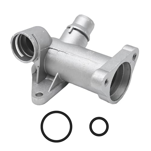 UOIENRT 058121132A Upgraded Cooling Hose Coolant Flange Connector In Cast Aluminum Replacement for Passat 1998-2005 Replacement for A4 1.8T B5 Replace 058121132C 058121133B 058 121 132