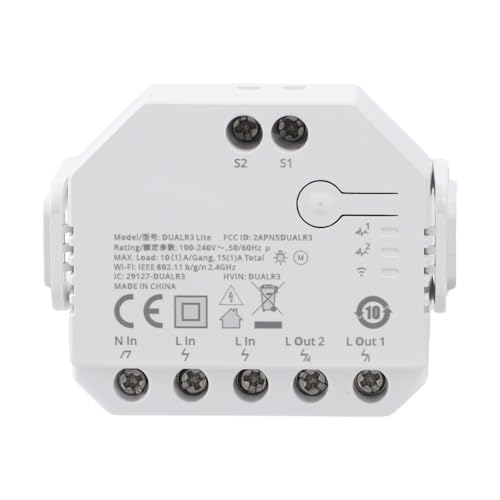 NEIQIUWING DualR3/Lite Interruptor de 2 vías Smart Home Conversión Control remoto inalámbrico App