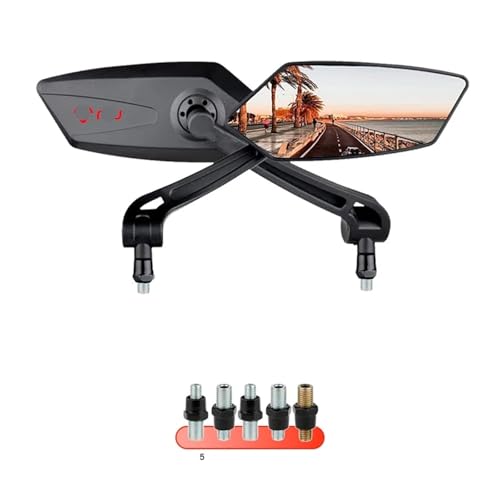 Espejos retrovisores de moto ajustables para patinetes y scooters NIU Kqi3 Mmqi y Nqi GT