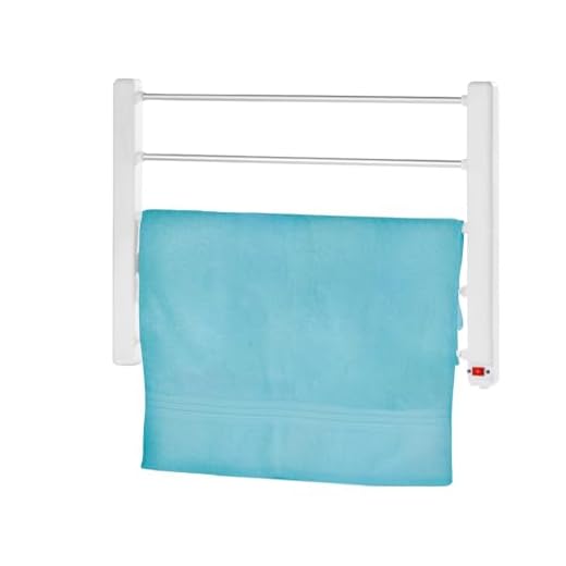 Jocca - Toallero Electrico de Pared 65W, Radiador Calefactor para Baño con 5 Barras de Aluminio, Secatoallas con Luz Indicadora, Kit de Montaje Incluido, Blanco