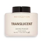 Revolution Beauty London, Loose Baking Powder, Prolongs Makeup Wear, Brightening Setting Powder, For All Skin Tones,Translucent, 32g