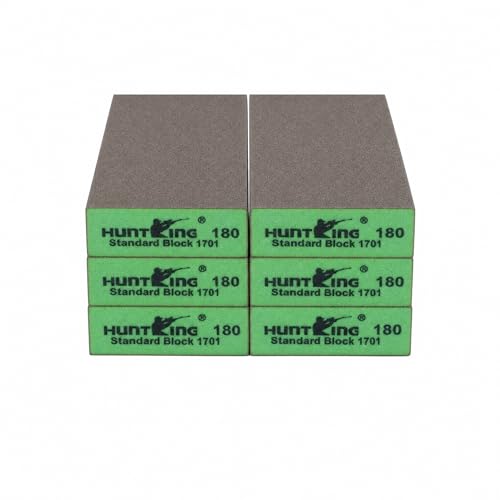 Image of StoneMaxi Sanding Blocks 6 Packs Wet and Dry Washable and Reusable Sanding Sponges Coarse and Fine 36/60/100/120/180/220 Grits, Sandpaper for Wood Metal Wall Polishing (180 Grit)