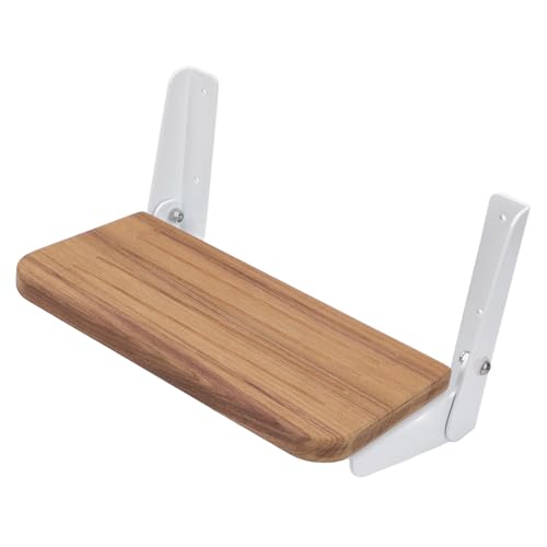 ciciglow Reposapiés Plegable de la Embarcación, Reposapiés de Teca Plegable, Tablero de Pasos de Vehículos Recreativos Plegables, Escalón Plegable Montada en la Pared de Vehículos