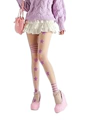 Purple Stars Flocking White