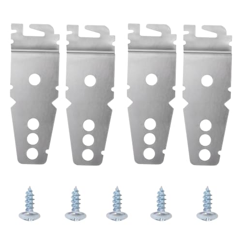 4-Pack Dishwasher Mounting Bracket with Screws | Stainless Steel | Replaces 8269145 WP8269145 WP8269145VP | Fits Most Standard Under-Counter Dishwashers