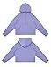 THE GYM PEOPLE Womens' Hoodies Half Zip Long Sleeve Fleece Crop Pullover Sweatshirts with Pockets Thumb Hole Lavender Purple