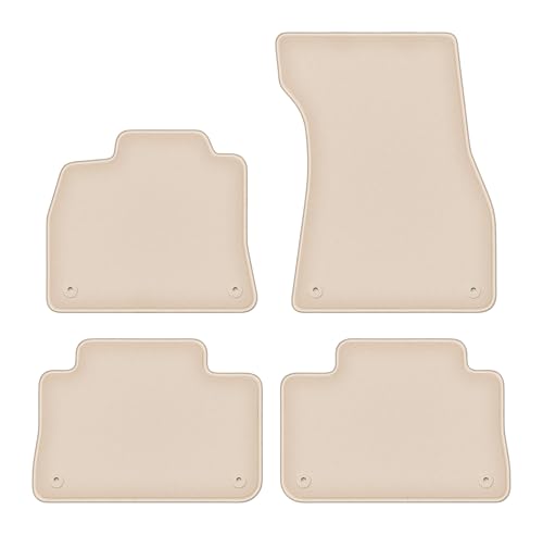 Tapis de voiture Audi e-Tron SUV 2018- jeu de 4 tapis auto velours beige avec fixations