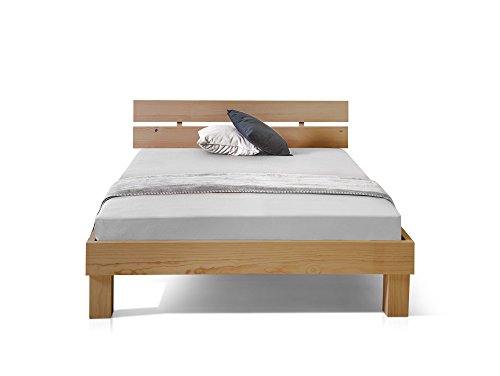 moebel-eins Massivholzbett Pumba Holzbett Doppelbett, Material Massivholz, Made in Germany, 120 x 200 cm, eichefarbig, Standardhöhe – Bild 4