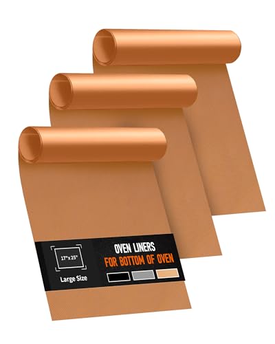 3 Pack Oven Liners for Bottom of Oven, 17x25