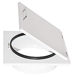 Wäscheschacht Türe Metall weiß (Rahmen 370mm für Rohr 300mm)